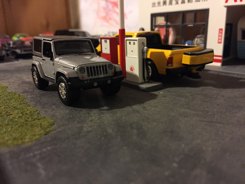 Getting gas.